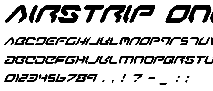 Airstrip One Italic font